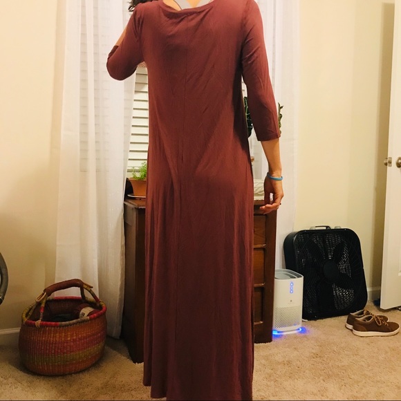 Maxi rust T-shirt dress - Picture 3 of 4
